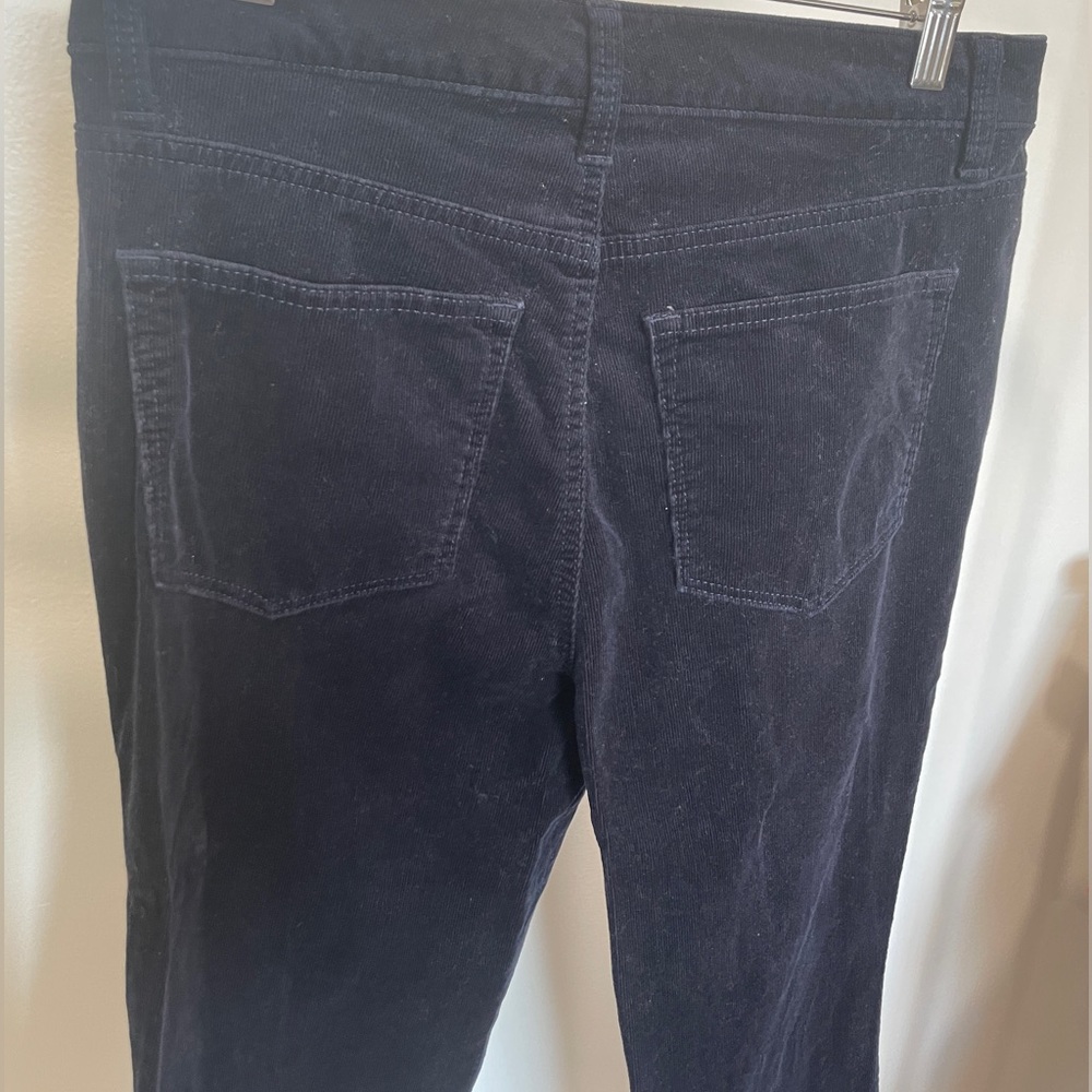 Talbots Navy Blue Corduroy High Rise Straight Leg Pants Women’s 8P Academia - Picture 8 of 13